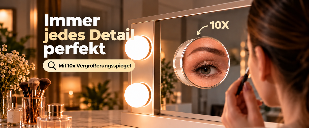 10-fach-Vergrößerungsspiegel