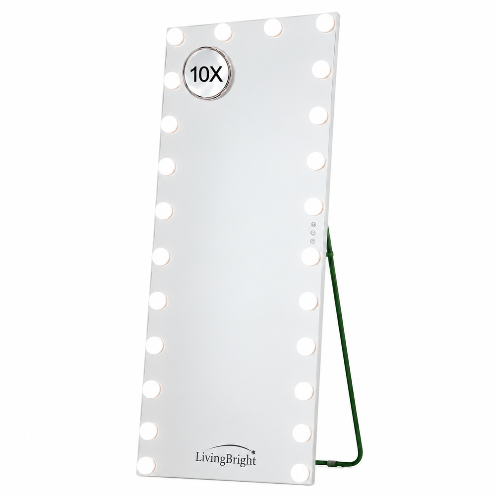 Livingbright Hollywood Passpiegel 65x173cm - 24 LED - Wit