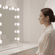 Livingbright Make-up Spiegel Kantelbaar Rechthoekig - Wit