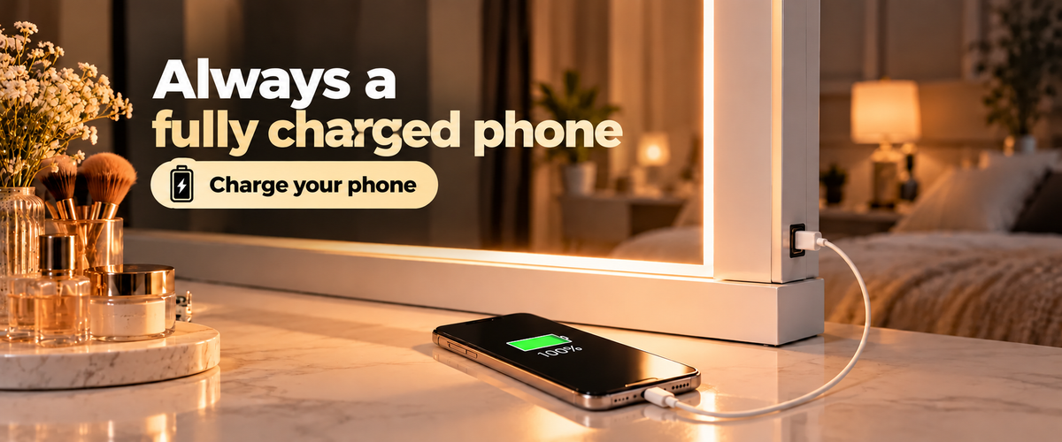 Charge your phone via the mirror