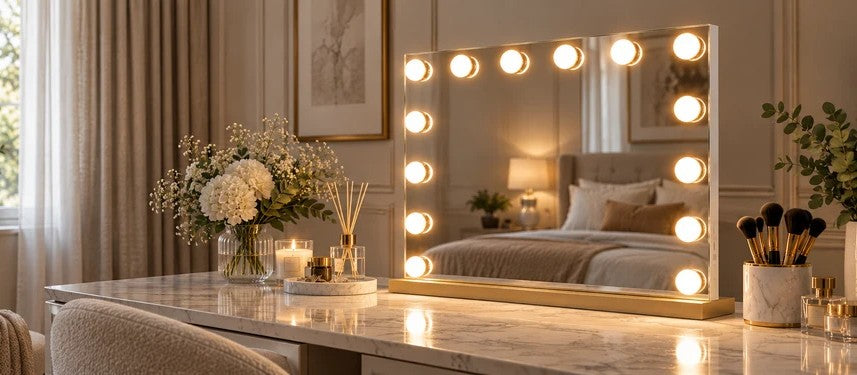 LivingBright round mirror