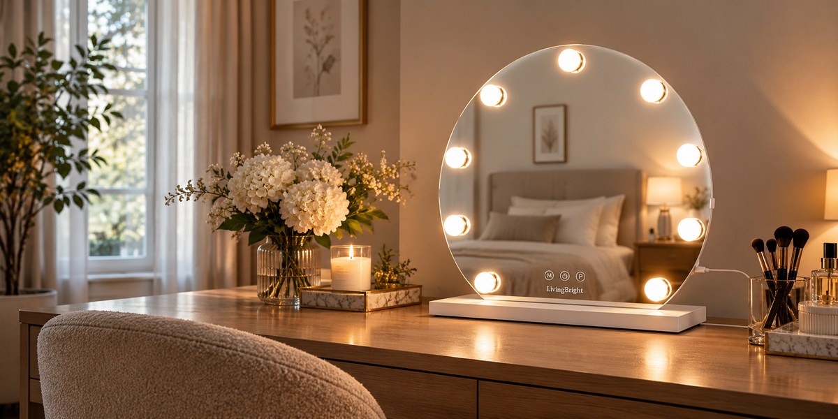 LivingBright arched mirror